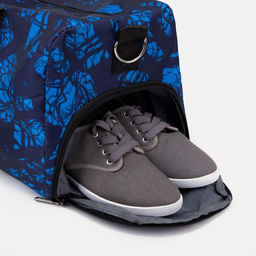 Сумка спортивная на молнии, наружный карман, цвет синий - Simaland фото 4