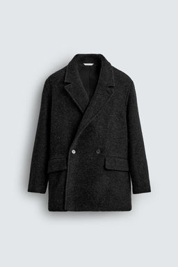 WOOL BLEND DOUBLE-BREASTED PEA COAT - Zara фото 8