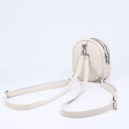 Сумка-рюкзак на молнии, 3 наружных кармана, длинный ремень, цвет бежевый - Simaland фото 7