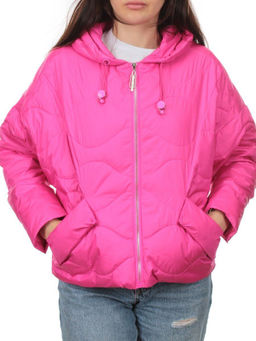 23-061 CRIMSON Куртка оверсайз демисезонная женская (синтепон 100 гр.) - Fashion фото 2