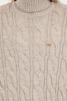 U. S. Polo Assn Женский свитер с высоким воротником из меланжевого камня - U.s. polo assn фото 18