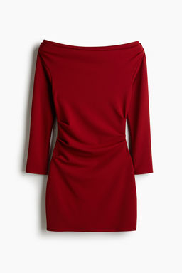 Vestido off-the-shoulder drapeado - H&m фото 5