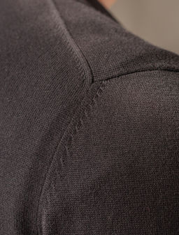 Джемпер-поло Vilatte из хлопка с нейлоном черный  фото 6