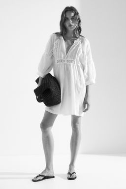 Vestido t?nica con inserciones de encaje - H&m фото 3