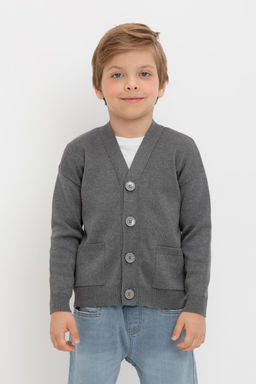 Crockid _ КВ 30155/тем.серый меланж кардиган для мал  фото 3