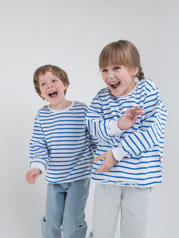 Свитшот облегченный Полоска Василек - Bungly фото 10