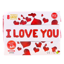 Воздушные шары фольгированные 16", гирлянда «Я люблю тебя»