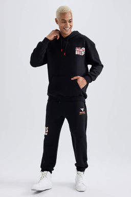 DeFactoFit Толстовка свободного покроя с капюшоном NBA Chicago Bulls  фото 2