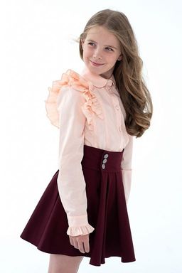 Жёлтая школьная блуза Mooriposh, модель 06114  фото 3