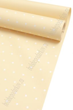 Пленка для цветов в рулоне Горошек 58 см*10 м (SF-7064) желтый №243