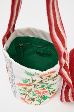 FANTASY FABRIC MINI BUCKET BAG - Zara фото 5