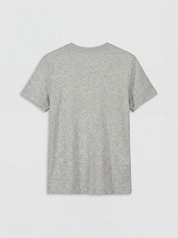 Bisiklet Yaka Kaplan Bask?l? Erkek ?ocuk Ti??rt