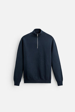 HIGH NECK QUARTER-ZIP SWEATER - Zara фото 6