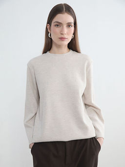 Bisiklet Yaka Ta?l? Kad?n Sweatshirt Tunik