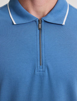 Koyu Mavi Slim Fit Polo Yaka Ti__rt