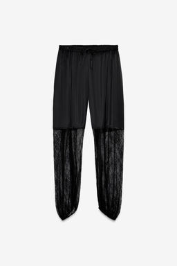 LIMITED EDITION LACE COMBINED TROUSERS - Zara фото 7