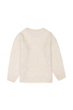 Кремовый меланжевый свитер для девочки - U.s. polo assn фото 9