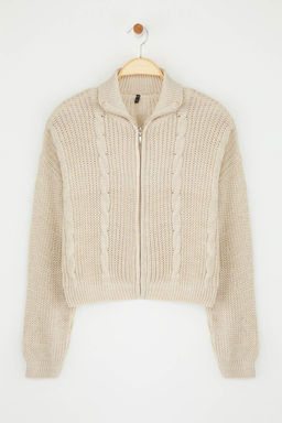 TRENDYOLMILLA Lacivert Crop Renk Bloklu Dik Yaka Triko H?rka TWOAW24HI00238 фото 5