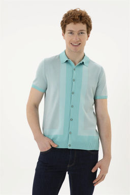 Мужской водозеленый свитер