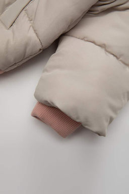 Пальто с капюшоном для маленьких девочек - Defacto фото 3