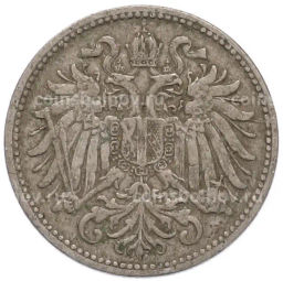 Монета 10 геллеров 1895 года Австрия