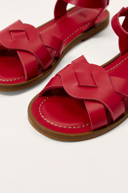 LEATHER LIMITED EDITION SANDALS - Zara фото 9