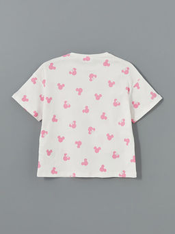 Bisiklet Yaka Minnie Mouse Bask?l? K?z ?ocuk ?ortlu Pijama Tak?m? - Waikiki фото 3