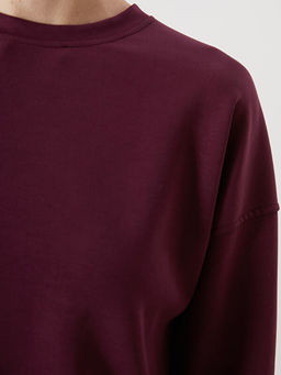 Bisiklet Yaka Oversize Kad?n Sweatshirt
