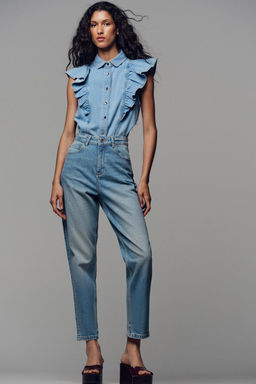 Z.01 MOM FIT COMFORT HIGH-WAIST JEANS - Zara фото 11