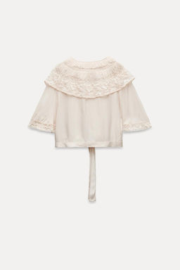 RUFFLED LACE CAPE - Zara фото 5
