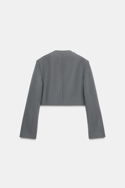 LAPEL-LESS CROPPED BLAZER - Zara фото 9