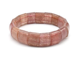 Браслет сегмент 15*11мм из кварца клубничного