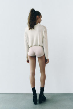 FINE KNIT TOP WITH RHINESTONE DETAIL - Zara фото 11