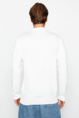 TRENDYOL MAN Ekru Slim Fit Pamuklu Yar?m Bal?kc? Yaka %100 Pamuk Basic Kazak TMNAW22KZ1293 - Trendyolmilla фото 6