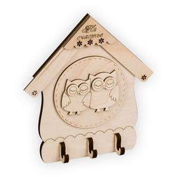 Заготовка для декорирования Mr. Carving ВД-525 Ключница Совушки фанера 20 х 18 х 2.9 см