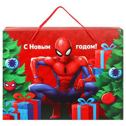 Пакет-коробка, 15 х 40 х 30 см С Новым Годом!, Человек-Паук - Marvel фото 2