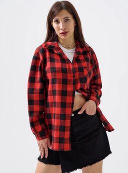 K12702 Рубашка OVER SIZE ТМ_РОЗОВЫЙ - Brand фото 5