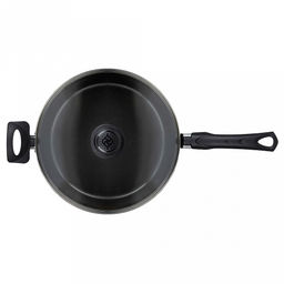 "Атлас" Сотейник с антипригарным покрытием д26см, h7см, s1,5мм, стеклянная крышка, 2 бакелитовые ручки (Россия)