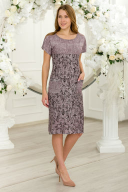 Туника женская из кулирки Льняная палитра-2 бордо