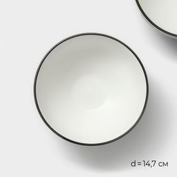 Салатники Magistro Hypnose, 650 мл, 14.7×7 см, набор 2 шт., фарфор, белые