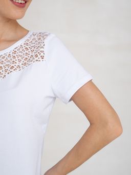 Футболка с кружевом.из хлопок 95%, лайкра 5% - Binita фото 14