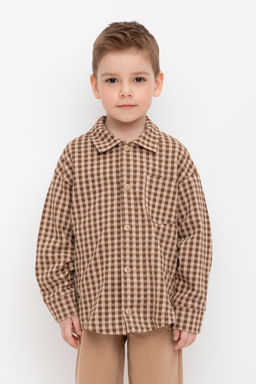 Crockid _ КР 302609/темно-бежевый,клетка к514 жакет для мал