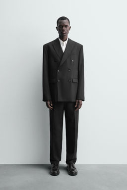 100% WOOL SUIT TROUSERS