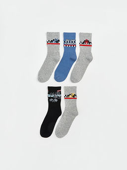 Desenli Erkek ?ocuk Soket ?orap 5li