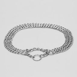 Ошейник - полуудавка металлический трехрядный, 70 см, толщина проволоки 2,5 мм - Пижон фото 2