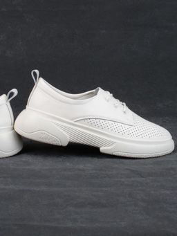 03-PDXL140-5 BEIGE Кроссовки женские (натуральная кожа)