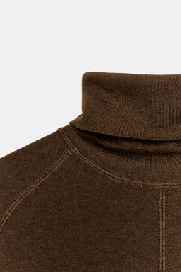 WOOL KNIT HIGH NECK JUMPER - Zara фото 10