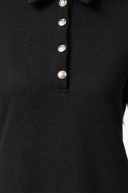 TRENDYOLMILLA Siyah Tuvit Shift Mini Orme Elbise TWOAW25EL00531  фото 3