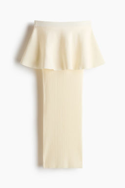 Falda de punto efecto layering