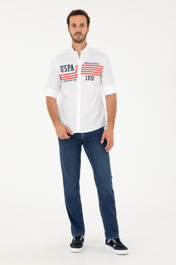 Мужская белая рубашка с длинным рукавом - U.s. polo assn фото 4